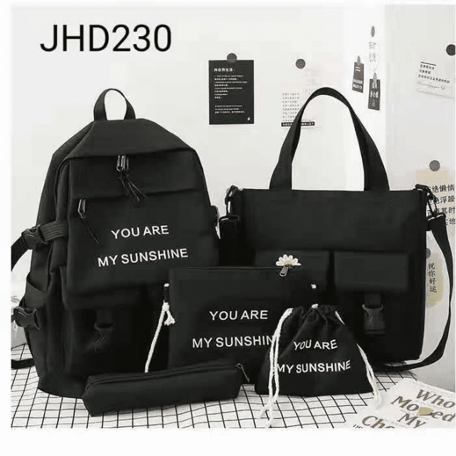 Nylon Backpack Bags 5 PC