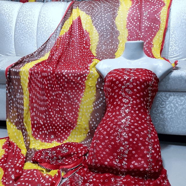 Chunri Chiffon Work 2PC