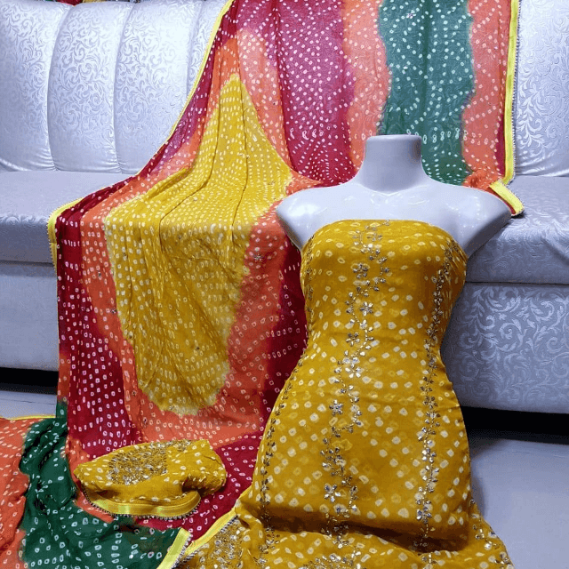 Chunri Chiffon Work 2PC