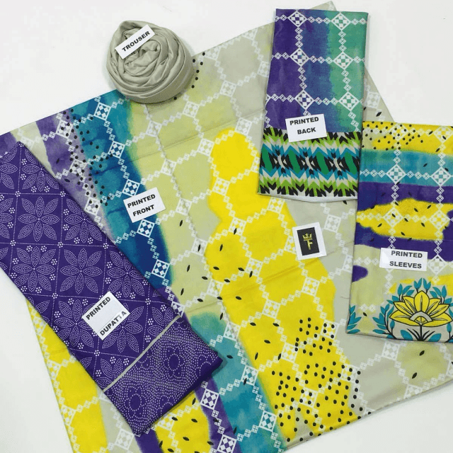 Linen With  Tie&Dye And Churni Dupatta 3PC
