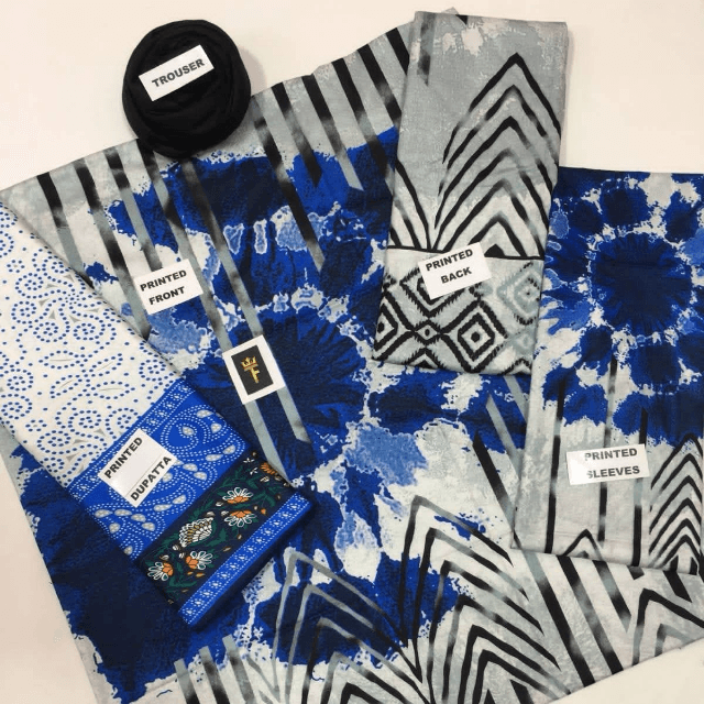 Linen With  Tie&Dye And Churni Dupatta 3PC