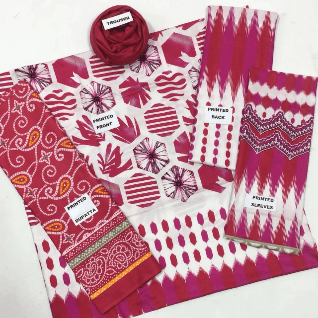 Linen With  Tie&Dye And Churni Dupatta 3PC