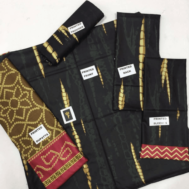 Linen With  Tie&Dye And Churni Dupatta 3PC