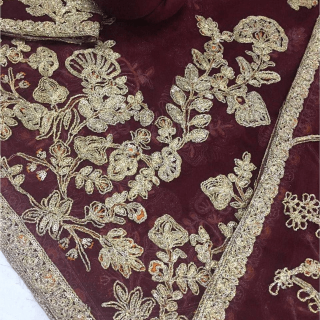 Lehenga Semi Pure Chiffon 3PC