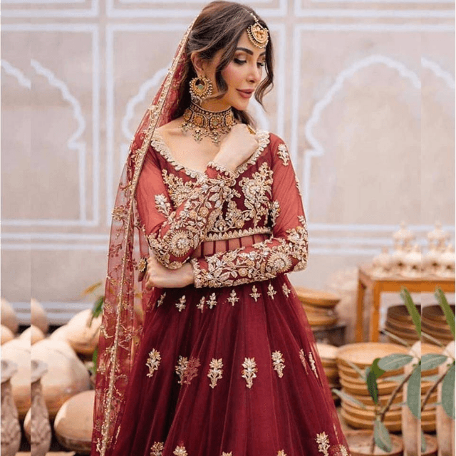 Lehenga Semi Pure Chiffon 3PC