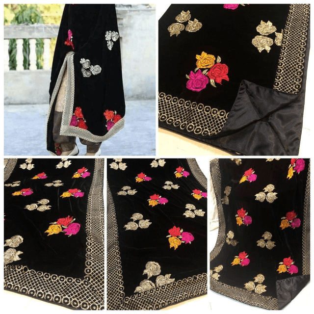 Velvet Shawl By Gulaab