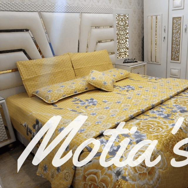 Mix Cotton Fabric Bedsheets 7 PC